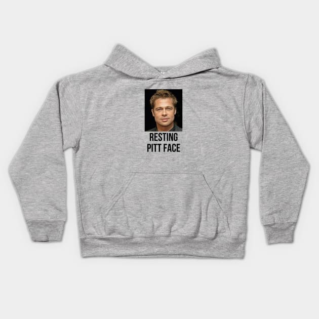 Resting Pitt Face Kids Hoodie by DAPFpod